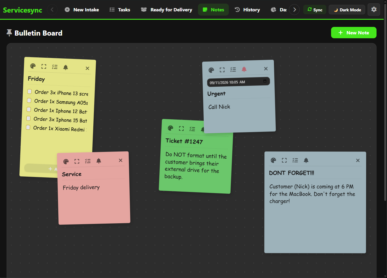 Notes Board